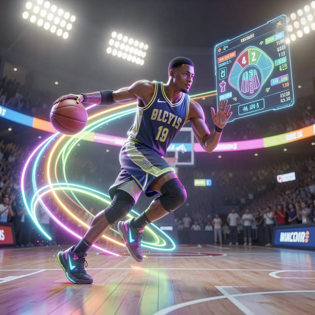 VIPOK77 – Place fast and exciting basketball bets online in the Philippines Dynamic neon basketball scene with a digital player and floating betting odds representing fast sports betting on VIPOK77 in the Philippines
